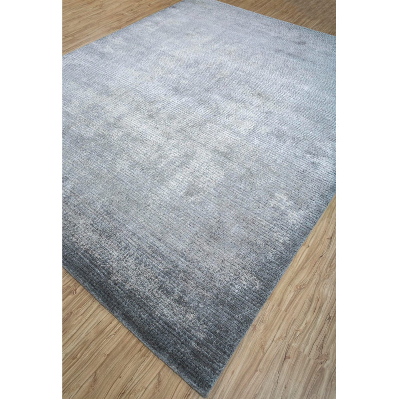 Contemporary One-of-a-Kind Rectangle 9'1" X 12' Hand Knotted Area Rug