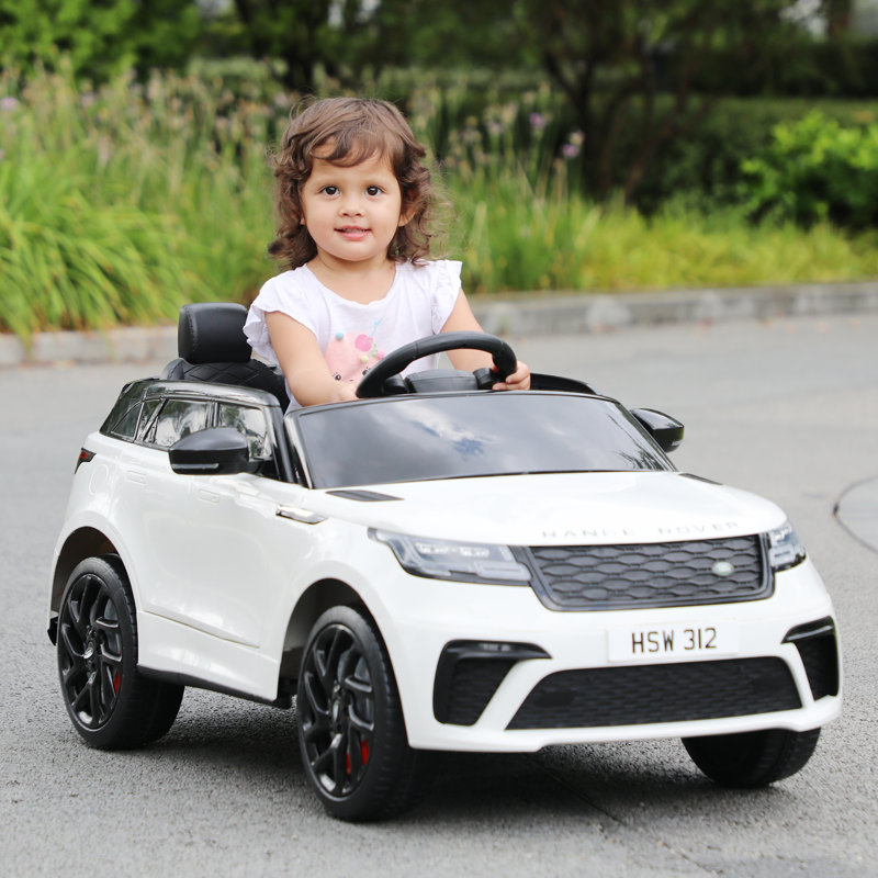 12V Kids Electric Licensed Land All-Terrain Vehicles Battery Powered Ride On with Remote Control, White