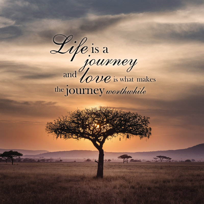 Love Journey Tree - Wrapped Canvas Print, 122cm H x 122cm W x 3.8cm D