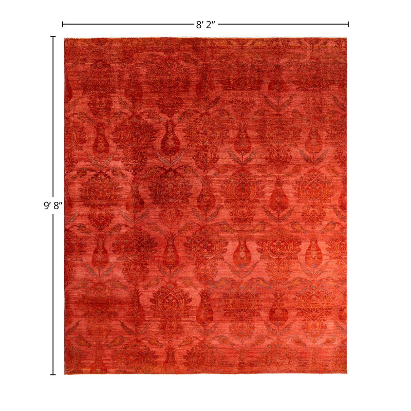 Tapis unique en laine 8 pi 2 po x 9 pi 8 po Lavallette