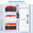 White 9.8 Cu.ft Commercial Upright Display Refrigerator, Four-Sided Double-Glazed Glass with LED Lighting for Bakery or Café
