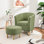 Fauteuil demi-tonneau rembourré de 27 po de large avec repose-pieds