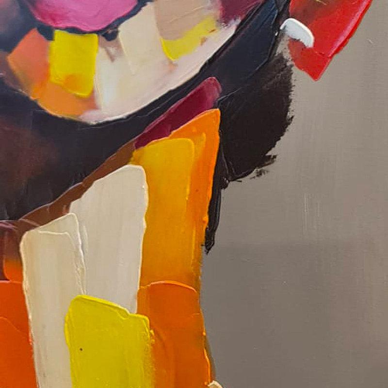 Peinture à l'huile décorative, H 39,37 po x l 39,37 po x P 1 po