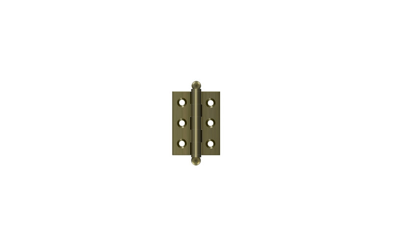 10'' x 10'' Solid Brass Traditional Hinge, 2" H x 1.5" W, Antique Brass