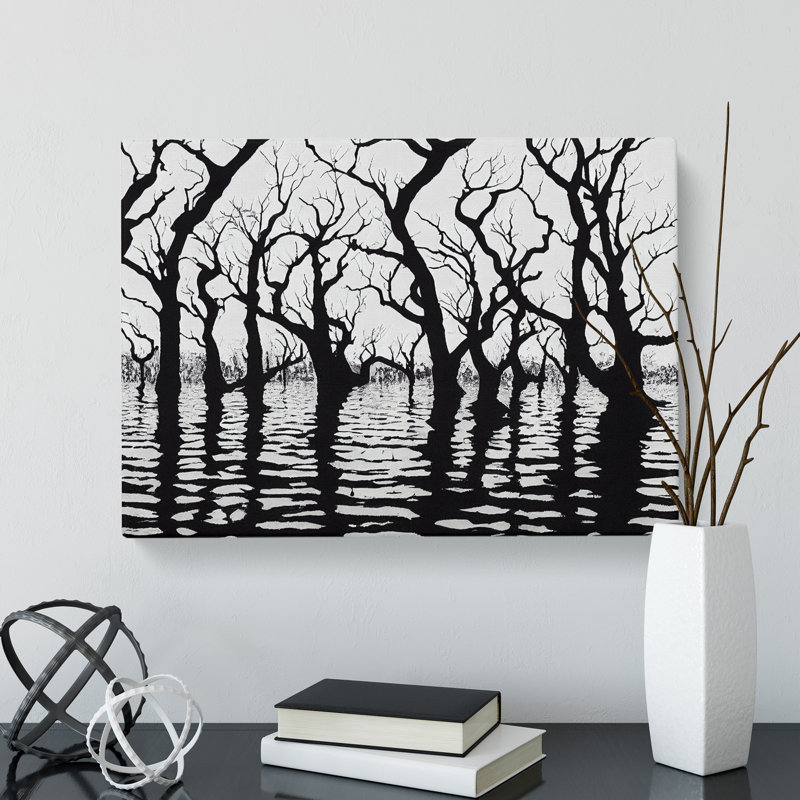 River Trees - Wrapped Canvas, 35cm H x 50cm W x 3cm D
