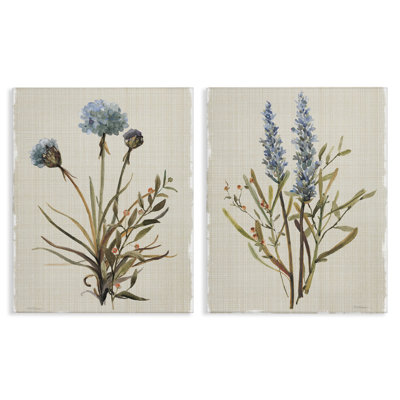 Ensemble de toiles 2 pièces Natural Budding Blooms, design par Carol Robinson