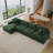 4 - Piece Upholstered Green Chenille Modular Sectional Sofa with Armrests & Throw Pillows-1202867638-1202867632