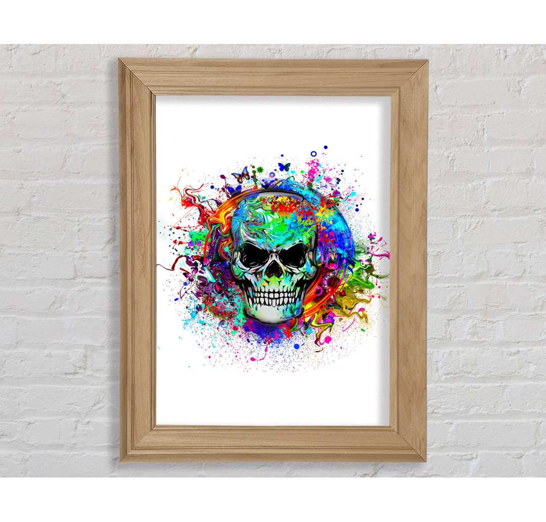 Skull Splash - Einzelner Bilderrahmen Kunstdrucke