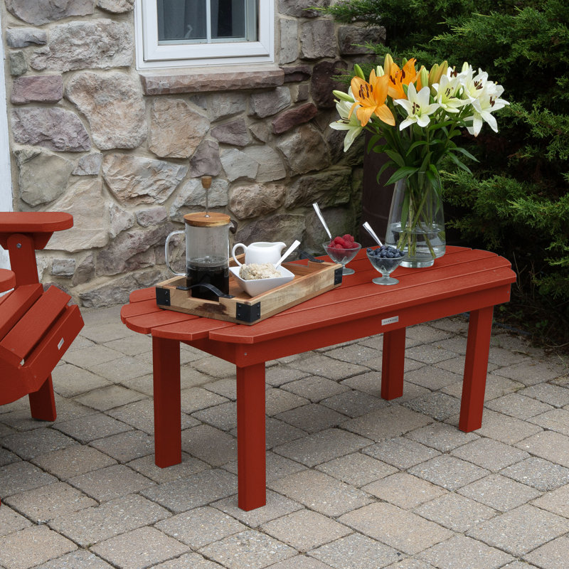 Table basse Anette, Rouge rustique