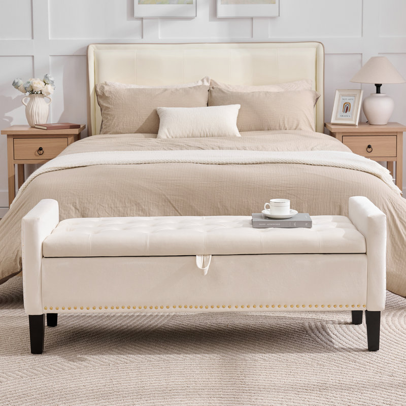 Repose-pieds 50 po, Beige