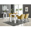 Pivero High Gloss Rectangle Dining Table With Velvet Dining Chairs-102156661-102156666
