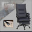 Chaise de bureau moderne avec massage, chaleur et amp; Repose-pieds, microfibre gris anthracite | Gris anthracite | Polyester