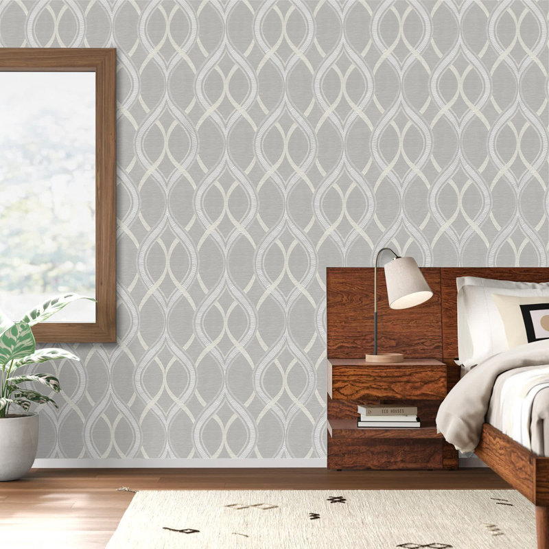 Rouleau de papier peint lisse L 33 pi x l 20,5 po Leatherwood, Beige