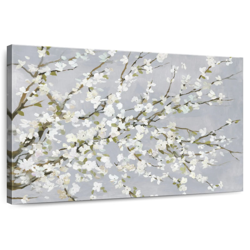 Fleurs blanches Harnek, H 24 po x l 36 po
