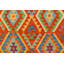 Tapis beige / bleu / or en laine noué à la main à motif marocain rectangulaire Sparacino 4 pi 11 po x 6 pi 5 po