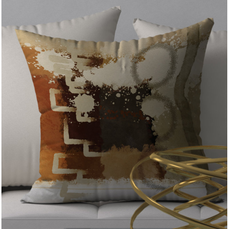 Magnifique housse de coussin décorative carrée et insert, 20 po X 20 po