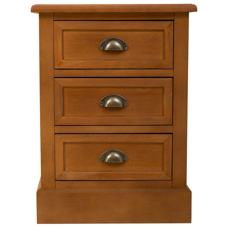 Leann 45cm W Solid Wood Bedside Table