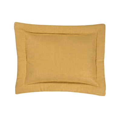 Kahlee Traditional Linen Blend Yellow Breakfast Pillow