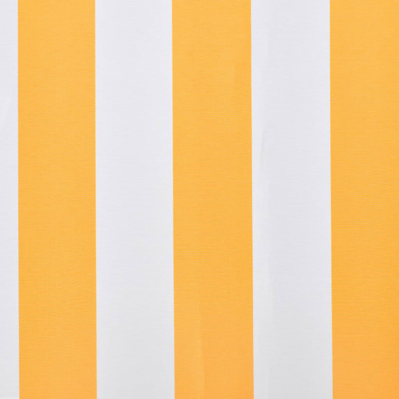 Awning Top Sunshade Canvas, 3m W x  4.8m D, Yellow/White