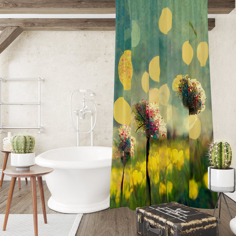 Floral Shower Curtain, 93'' H x 70'' W