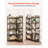 5 Tier Corner Bookshelf Tall Corner Bookcase with 4 Hooks L-Shaped Storage