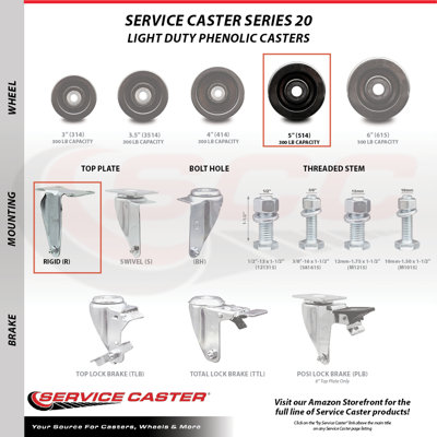 4-Piece Phenolic Caster Set