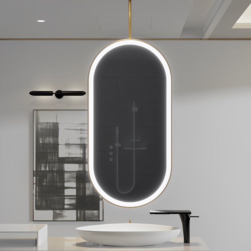 Miroirs DEL en verre brossé