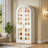 70'' Tall Shoe Cabinet With Doors and led lights , 7-tier Shoe Storage Cabinet With Adjustable Shelf