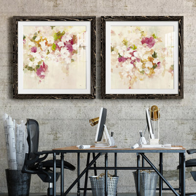 Floral Muse IV - ensemble de 2 reproductions d'art sur papier encadré