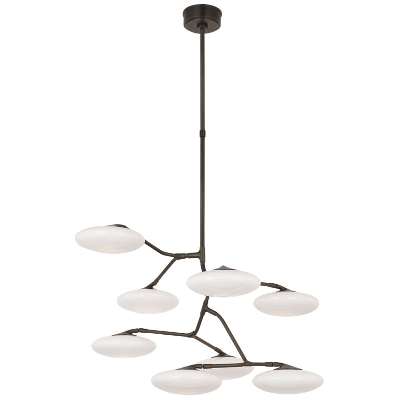 Brindille 8 - Light LED Chandelier, Gun Metal