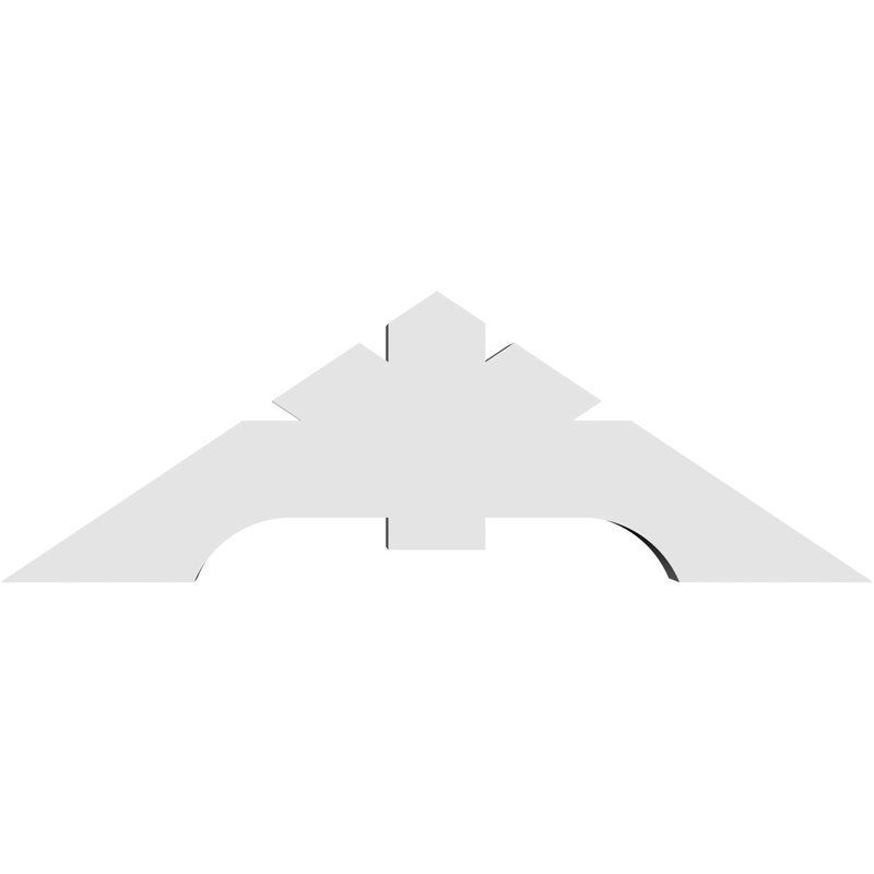 Support de pignon en PVC de qualité architecturale Vanguard, H 12 po x l 36 po (pas: 8/12), P 4 po x F 4 po