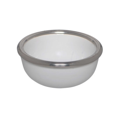 Bol décoratif Hemby en blanc / argent