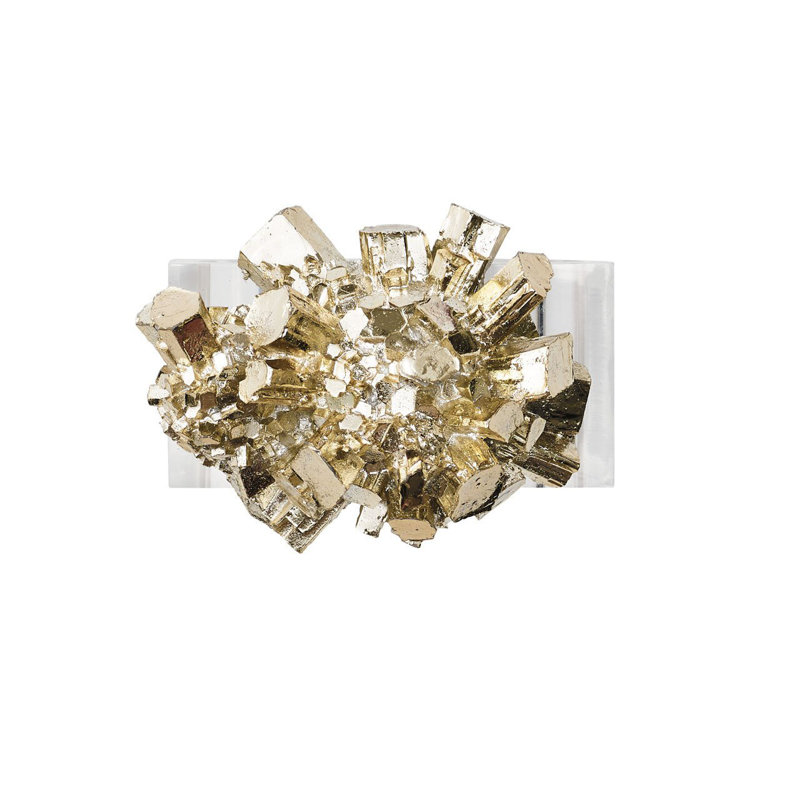 Geode Napkin Ring, Gold