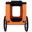 Remorque pliante noire et orange pour chien et vélo - Support pour animaux tout-terrain d'une capacité de 100 lb, structure en acier durable pour le cyclisme, le jogging et les aventures en plein air-118729457