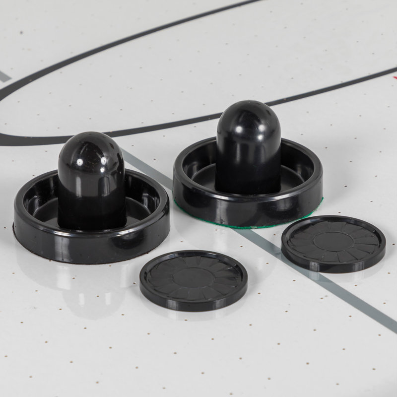 Classic Black and White 84" Air Hockey Table with LED Scoring