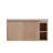 35'' Bathroom Vanity with Sink, Modern Floating Vanities with Seamless Countertop and Sink, Nature Wood Bathroom Cabinet with 2 Doors and Open Shelves