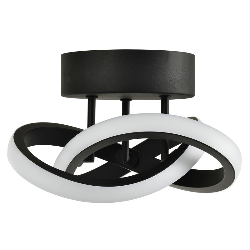 Aamiyah LED Semi Flush Mount, Matte Black