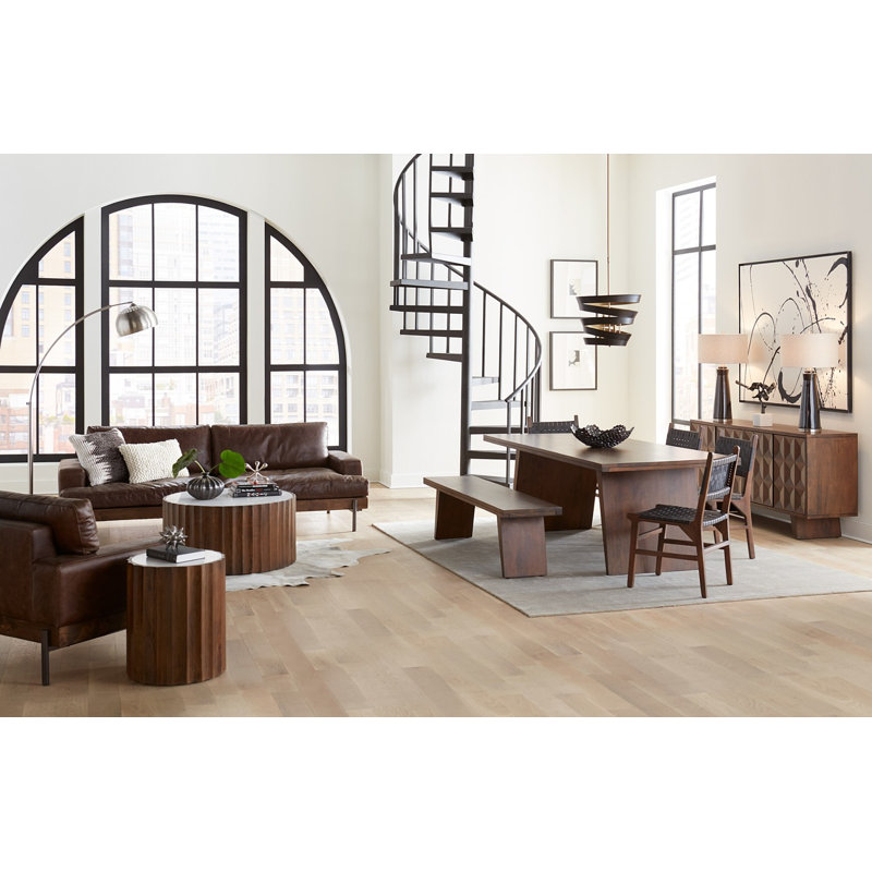 Chaise d'appoint en cuir Jaquaisha en brun royal