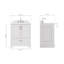 Meuble-lavabo simple avec plateau en quartz Abshire-94668863