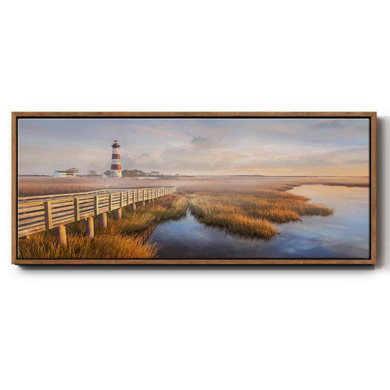 Private Path II- Framed Canvas, 8" H x 20" W