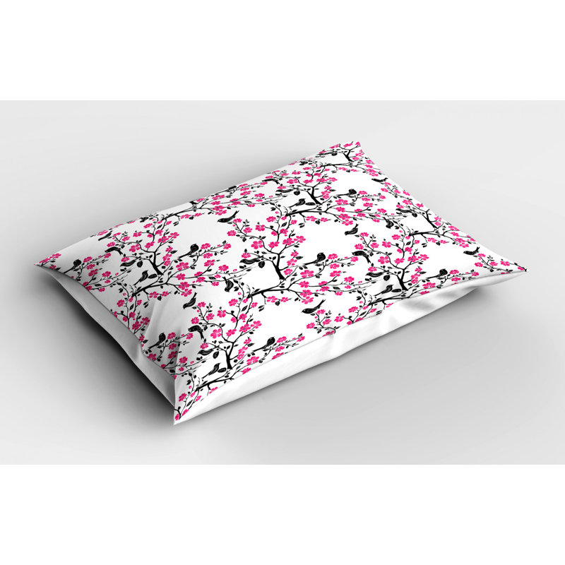 Flowers Polyester Floral Sham, Queen