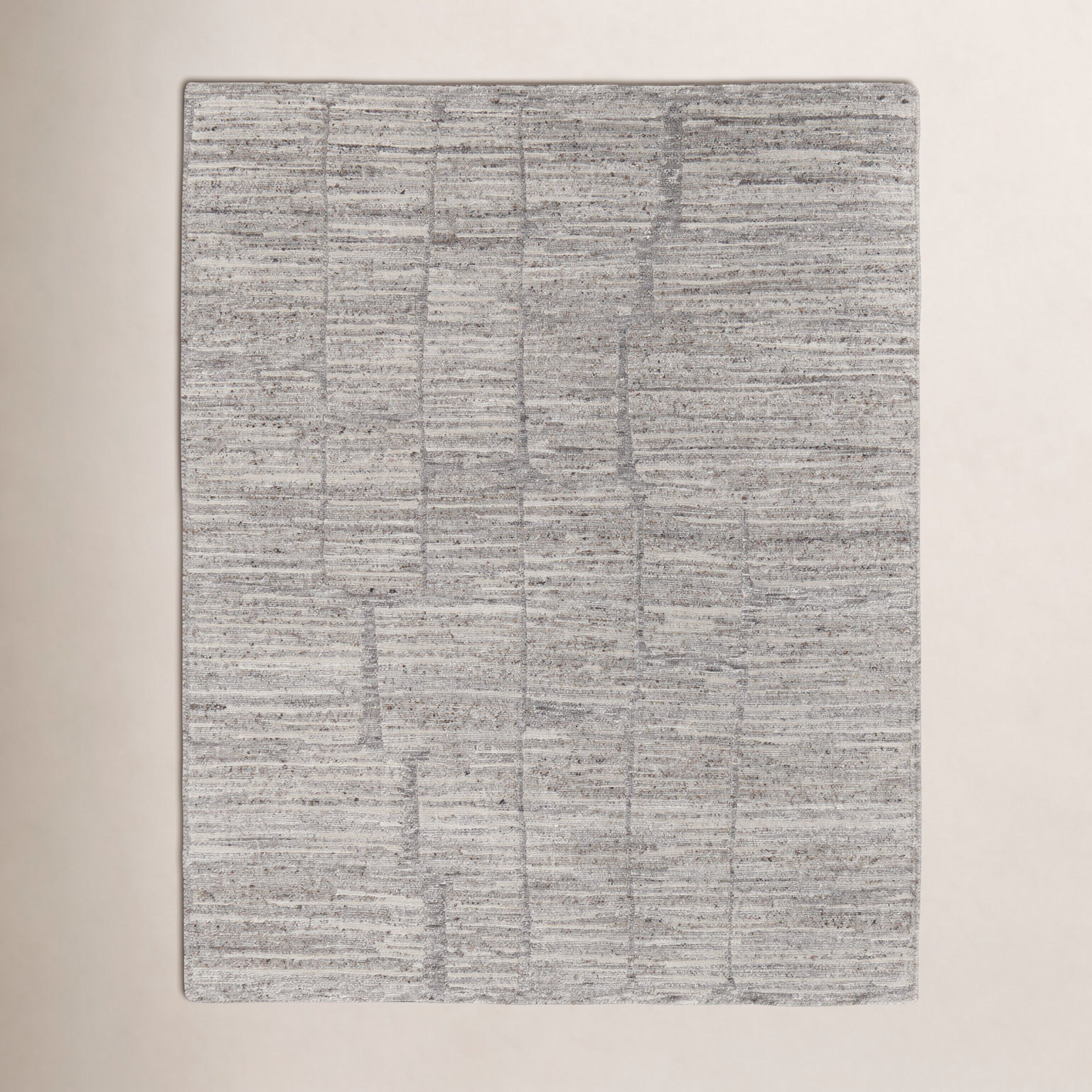 Hand-Woven Abstract Wool Rug, Rectangle 9'6" x 13'6"