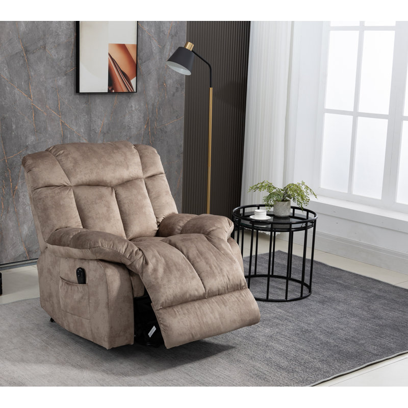 Fauteuil inclinable standard de 38,1 po de largeur, Velours brun clair