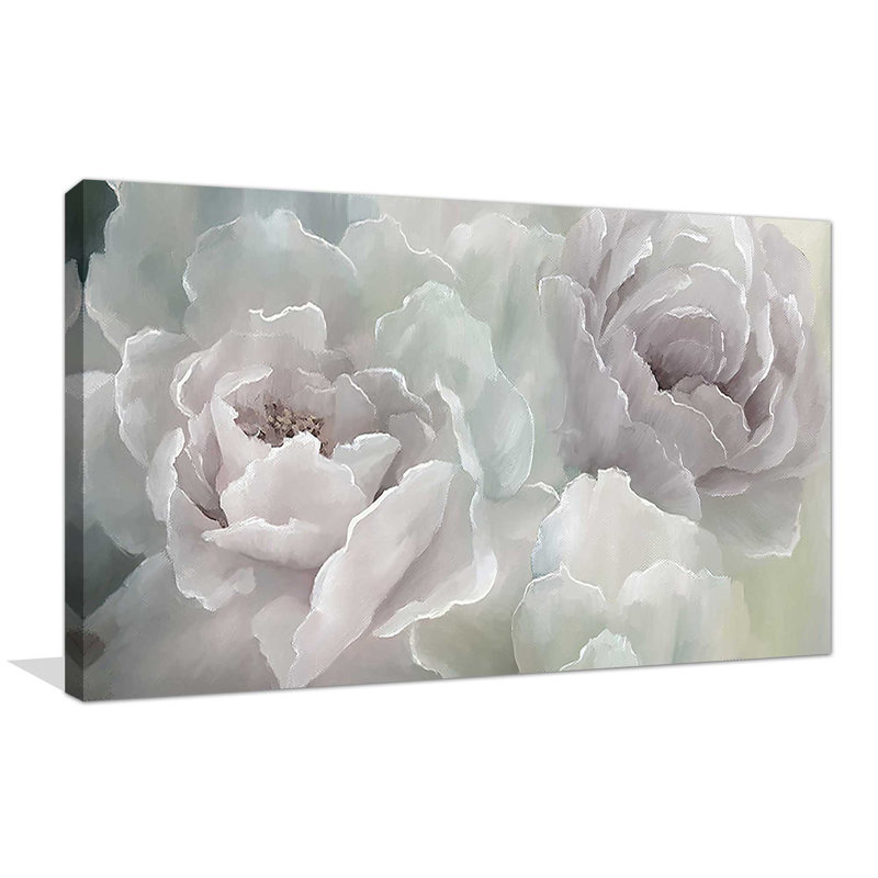Peony Lace par Nan - photographie, Toile tendue, H 28 po x l 48 po x P 1,5 po