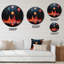 Horloge murale abstraite Sufi Dances-93383191