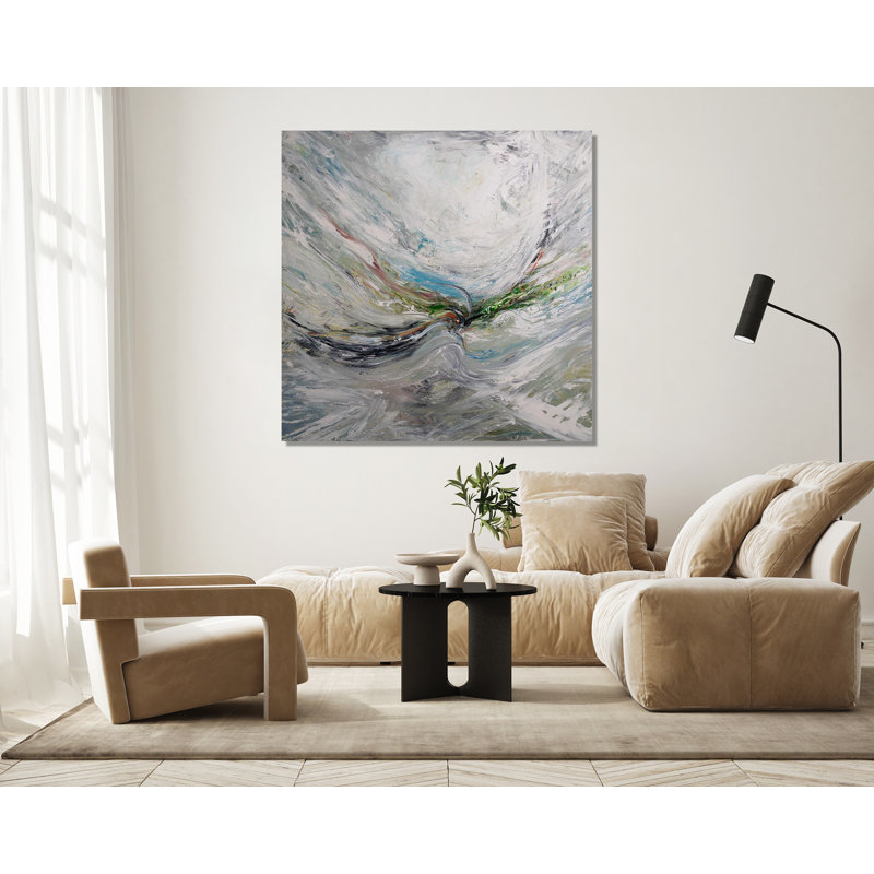 Air - Artist Enhanced Canvas Print, 20" H x 20" W x 1.5" D, Black Framed Canvas