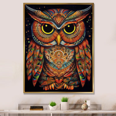 Sagesse brune et jaune sur toile