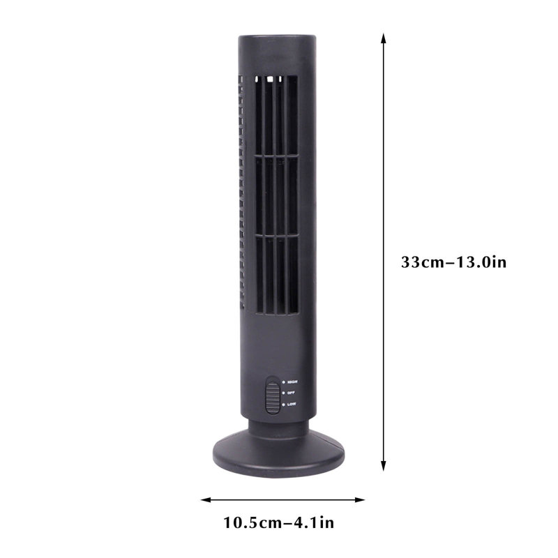 Ventilateur de bureau sans ventilateur USB, Noir