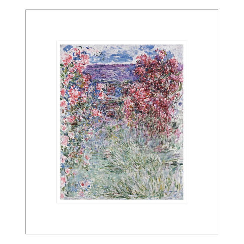 «The House In The Roses» par Claude Monet, impression giclée encadrée, H 15,84 po x l 13,75 po