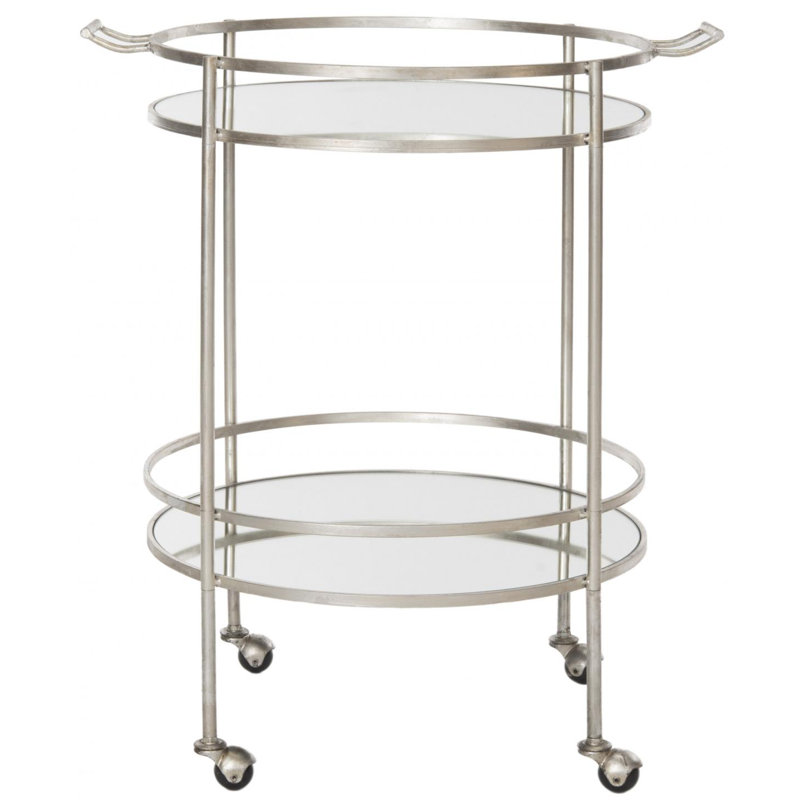 Oxendine Metal Bar Cart, Silver